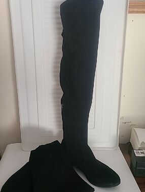 Time and Tru Black Over-the-Knee Stretch Boots